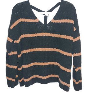Black and Brown Backless Sweater Size XL
